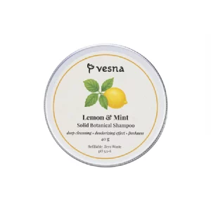 Champú sólido para el cabello Vesna Limón y menta 80 g