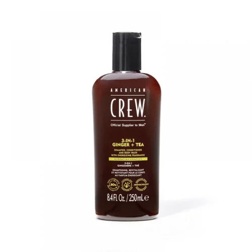 Champú (3 en 1) American Crew Shampoo Conditioner and Body Wash Ginger Tea 250 ml