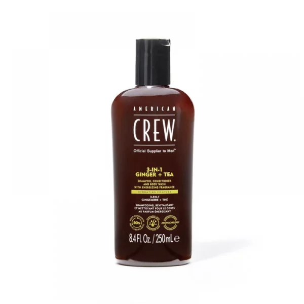 Champú (3 en 1) American Crew Shampoo Conditioner and Body Wash Ginger Tea 250 ml